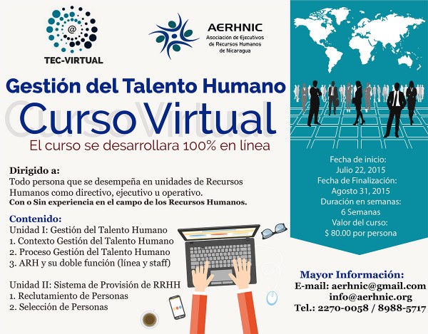 Curso virtual de Gestión de Talento Humano dirigido a directivos, ejecutivos u operativos de RRHH