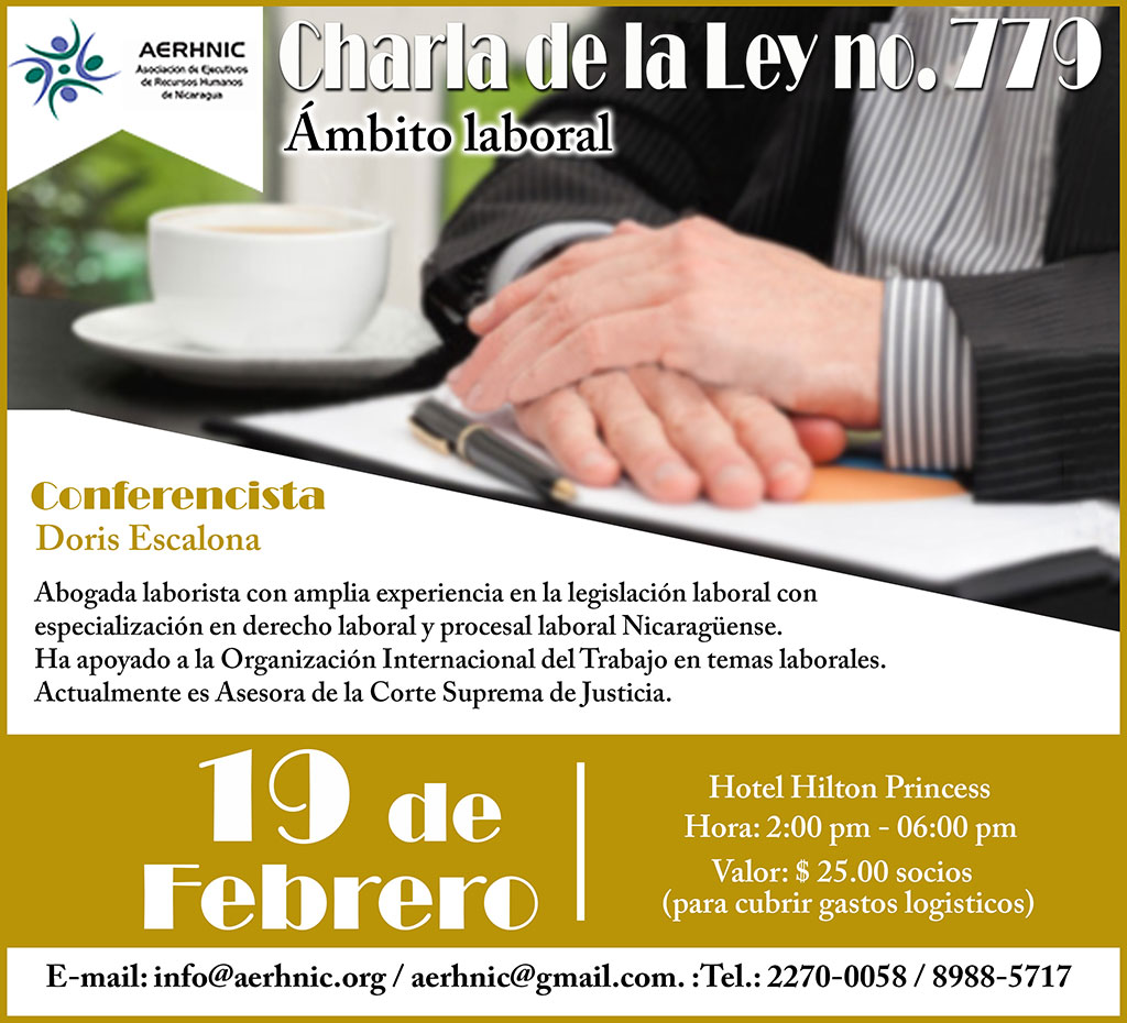 Charla de la ley 779 ámbito laboral