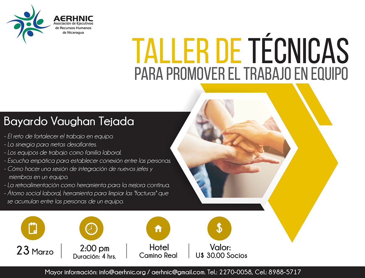 Taller de Técnicas para promover el Trabajo en Equipo