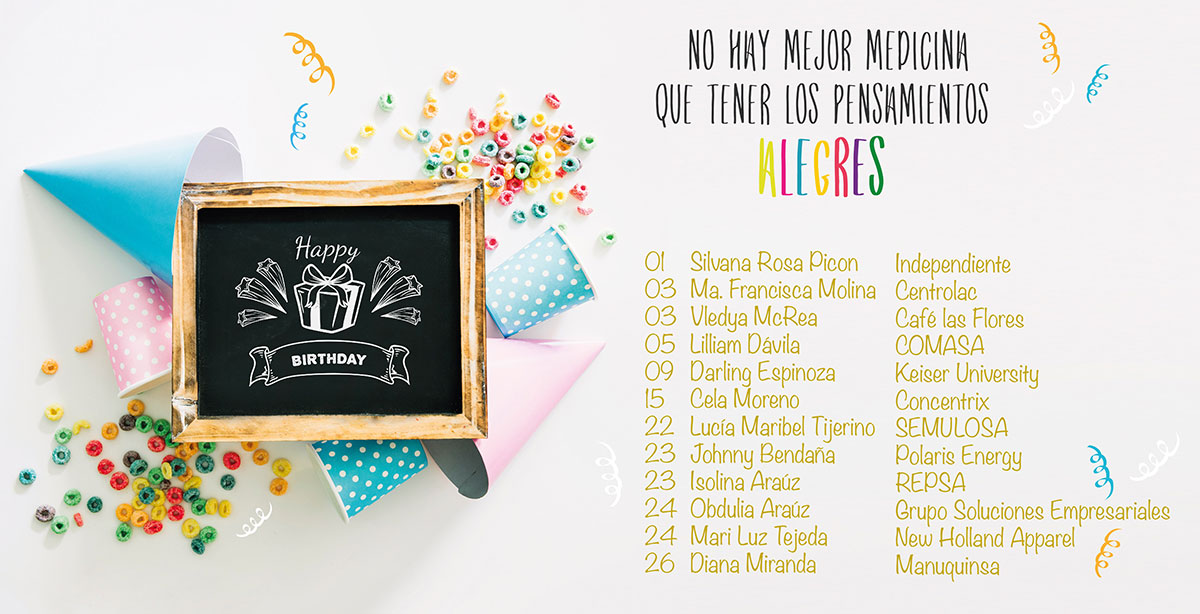 Cumpleañeros Febrero 2018